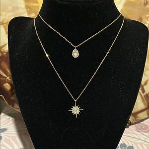 Elegant Gold and Silver Layered Necklace Set